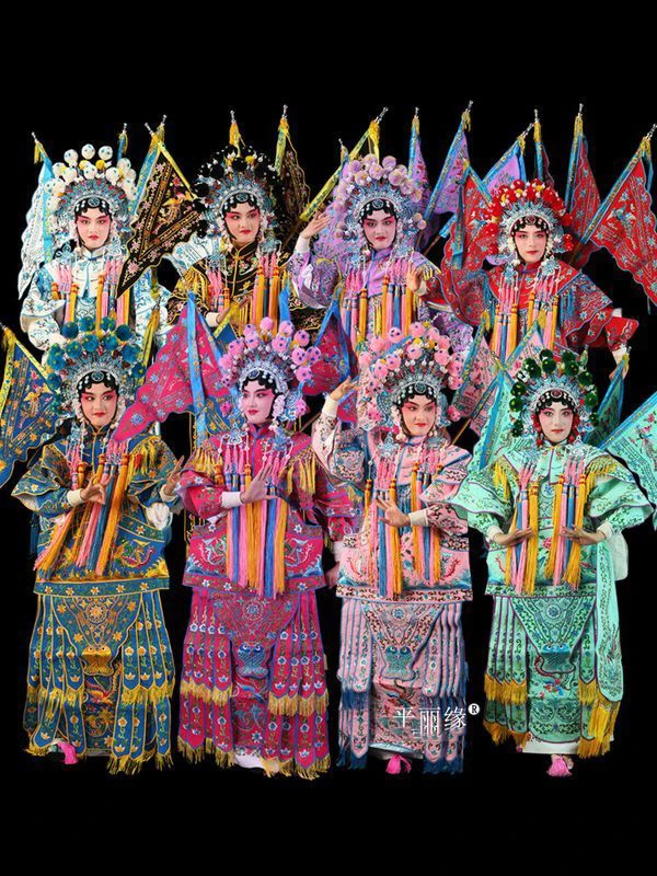 戏曲服装好绉女大靠豫剧穆桂英武旦刀马旦将军古装演出服戏服女靠