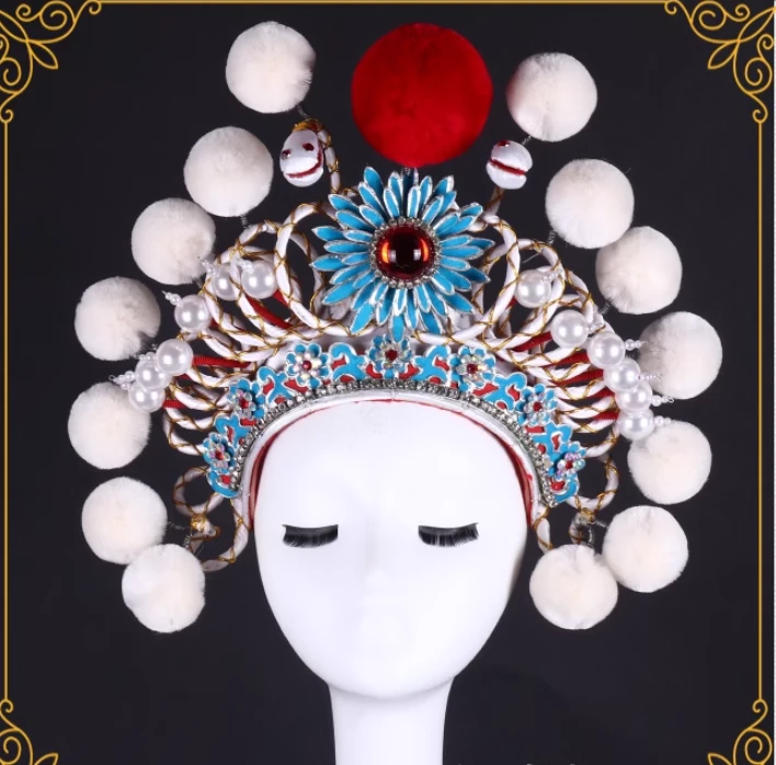 戏曲戏剧清白蛇盔头白蛇列子