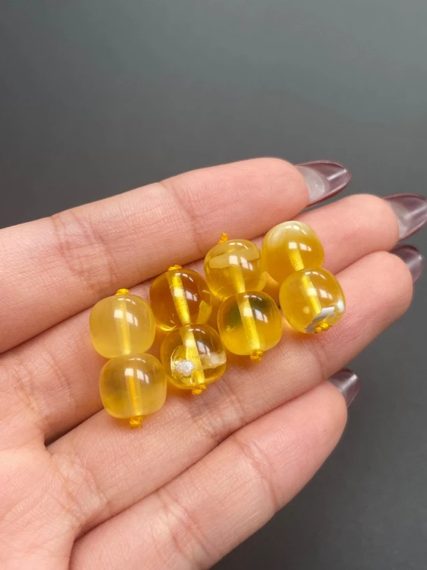 11*10m金白飘花老型对珠（多样性发货其一）