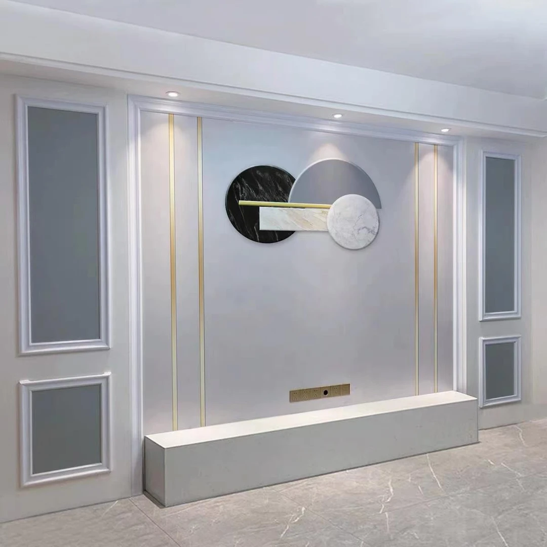 现代简约电视背景集成墙板客厅3d立体影视墙扣板护墙板竹木纤维板