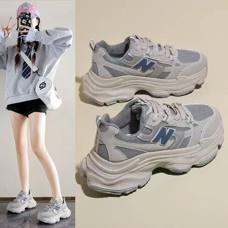 2025夏季新款爆款潮酷网红女老爹鞋厚底增高百搭小众休闲运动鞋