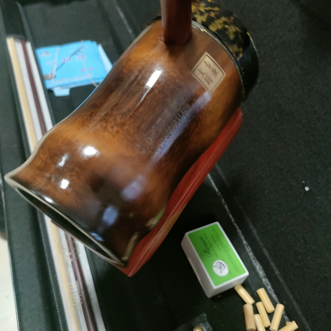 湖南花鼓大筒红木花鼓大筒 圆筒二胡红木花鼓大筒送盒专业红木大