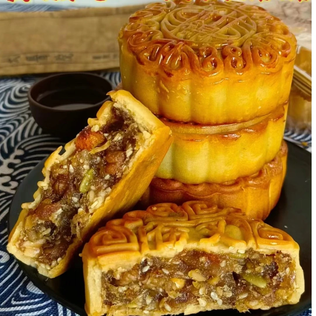 广西特产什锦五仁叉烧多种口味蛋黄莲蓉广式月饼正宗新鲜生产南宁