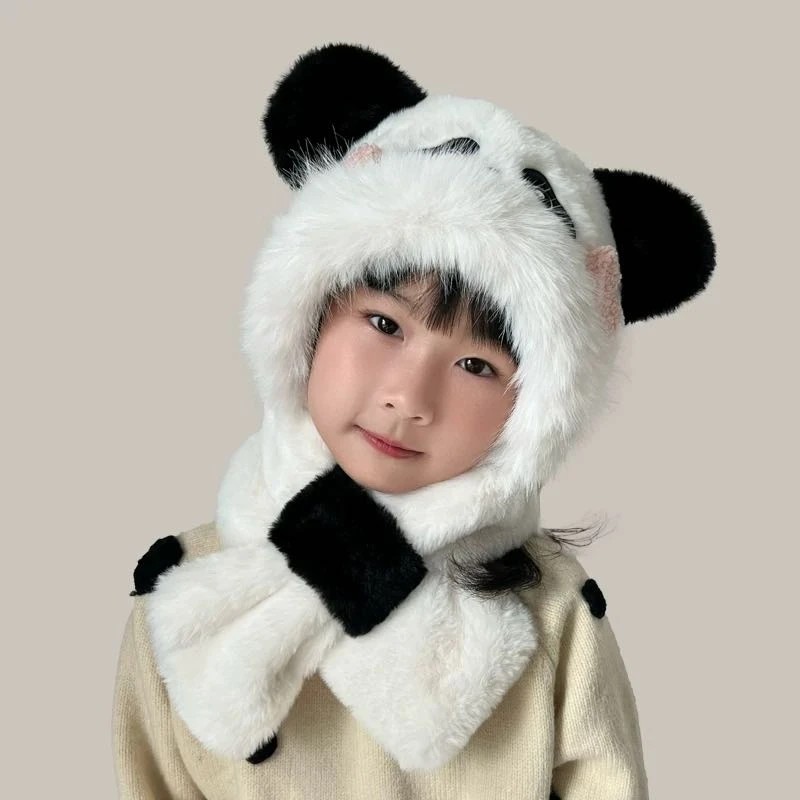 【D210】3-7岁冬季保暖小熊猫两件套