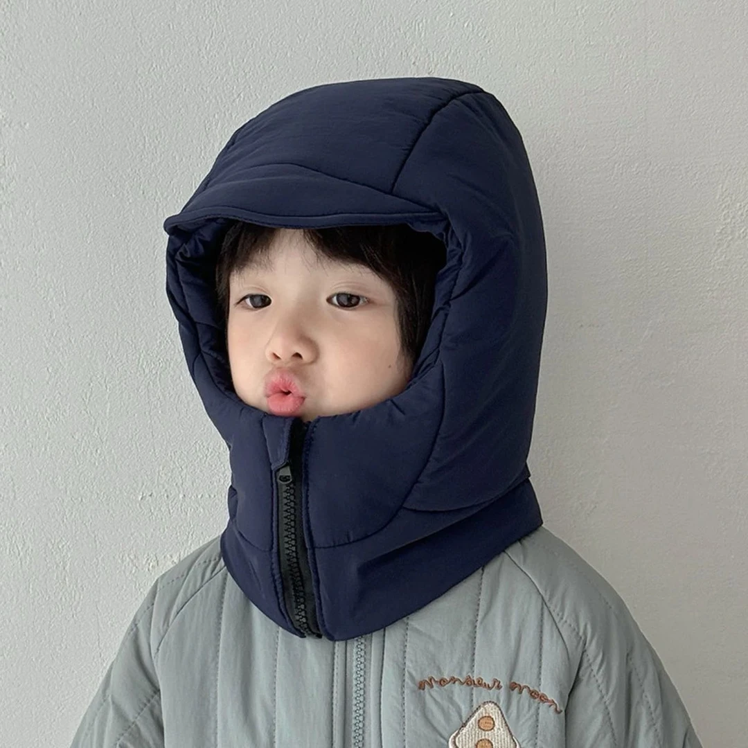 【D390】5-10岁学生款充棉包头护耳帽