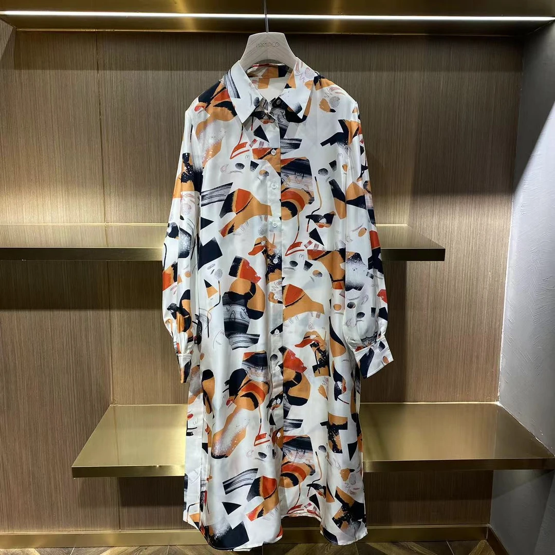 MNFK  真丝 连衣裙 Q0476