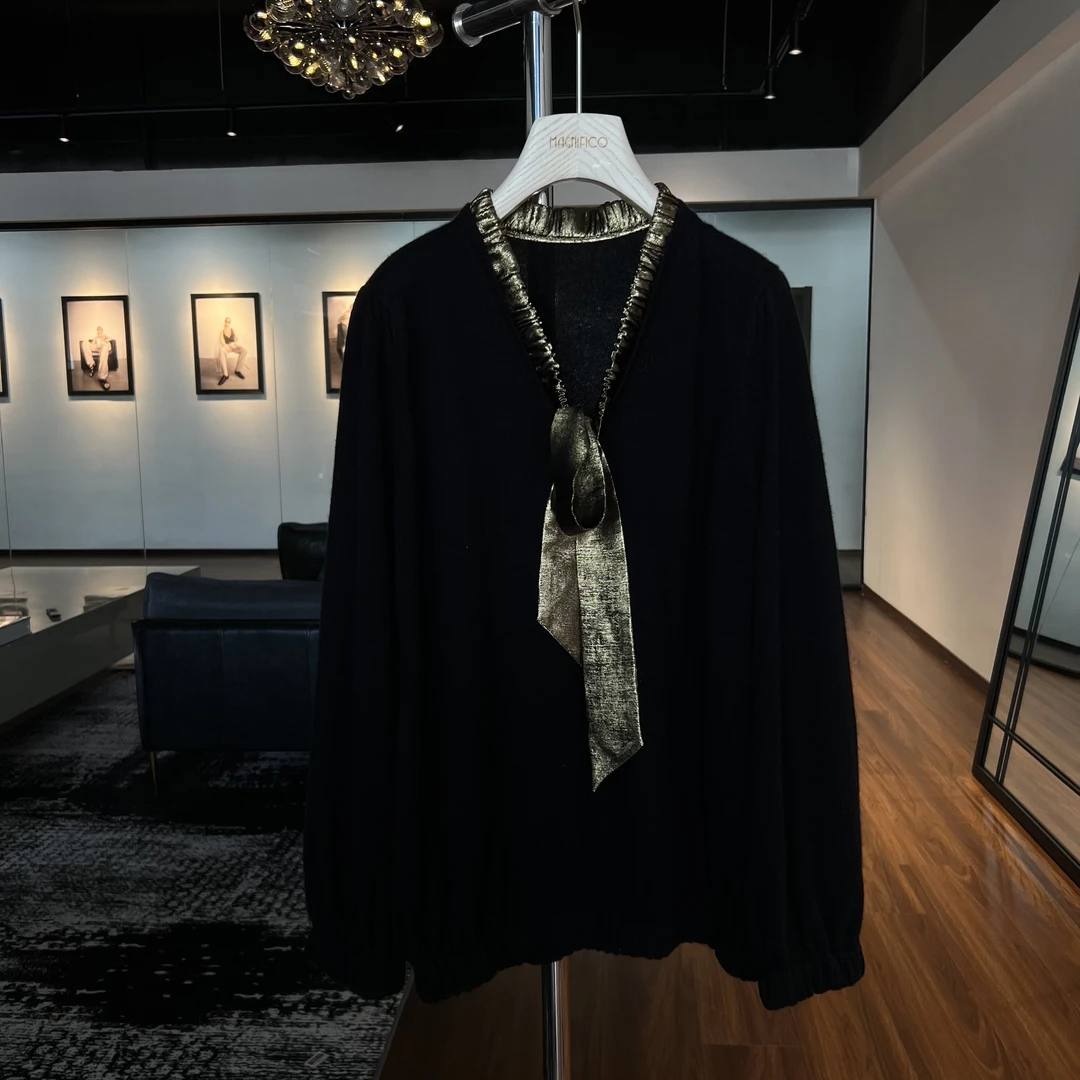 MNFK 黑色羊绒衫 MY0511