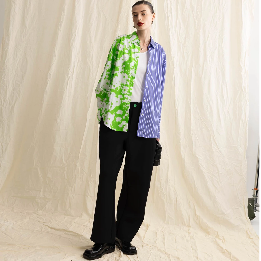 MNFK 绿扣子 加厚超软弹力巨大 秋冬黑色休闲裤 K0407