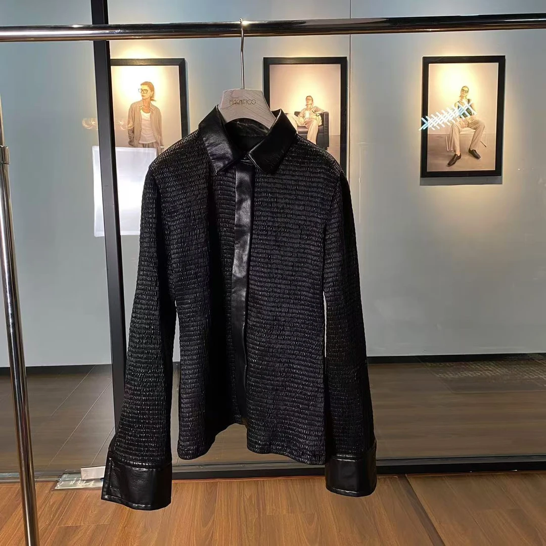 MNFK 2025年春装全手工车的 皮衣  WT0966