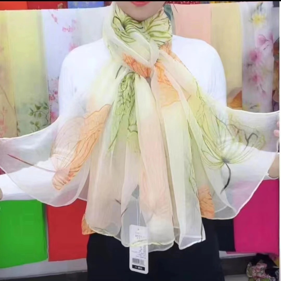 时尚百搭秋冬韩版绿色树叶子鳄鱼皱140*180爆款女士洋气黄色