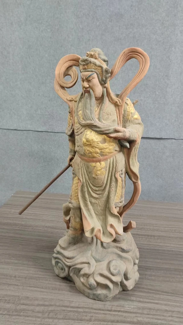 【木质人物关  公 一个】福龘画院精品精选摆件