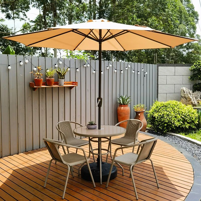 桌椅伞组合带别墅花园室外休闲露天外摆咖啡厅遮阳伞户外庭院大伞