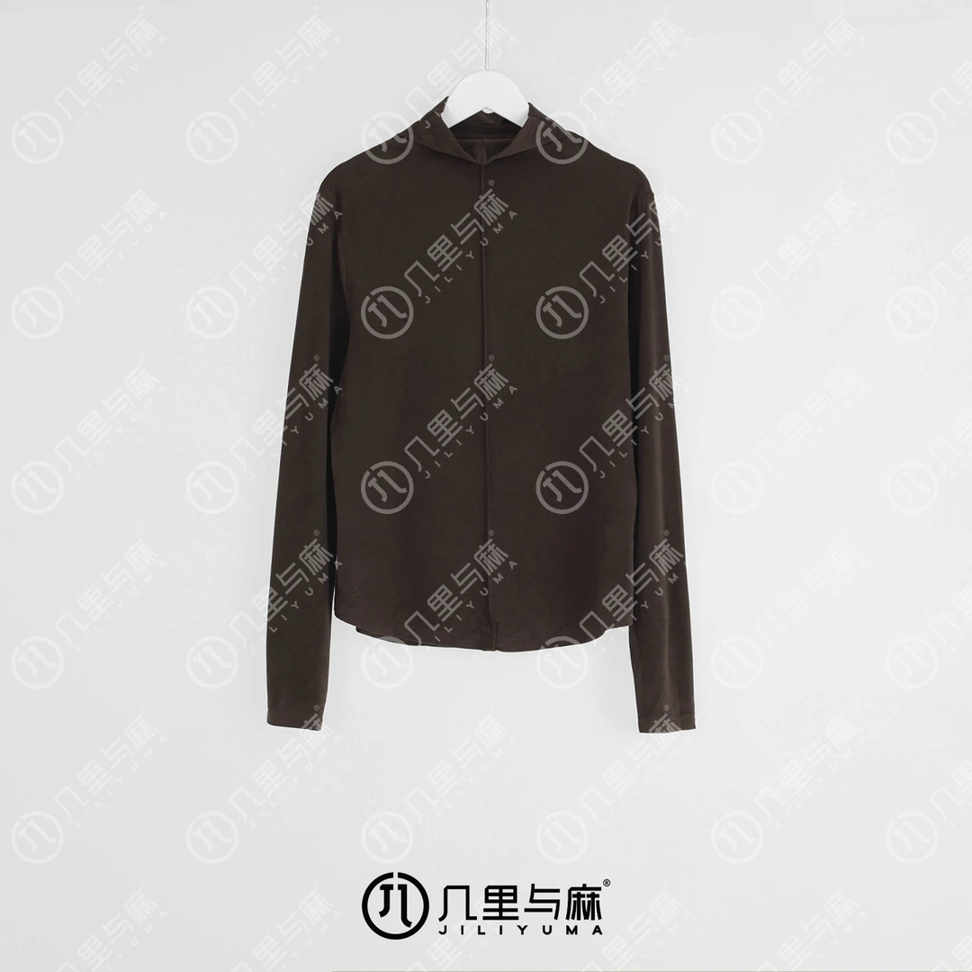 （几里与麻）酒酿圆子-长袖修身纯舒适T恤 衣长65 胸围88 1071441