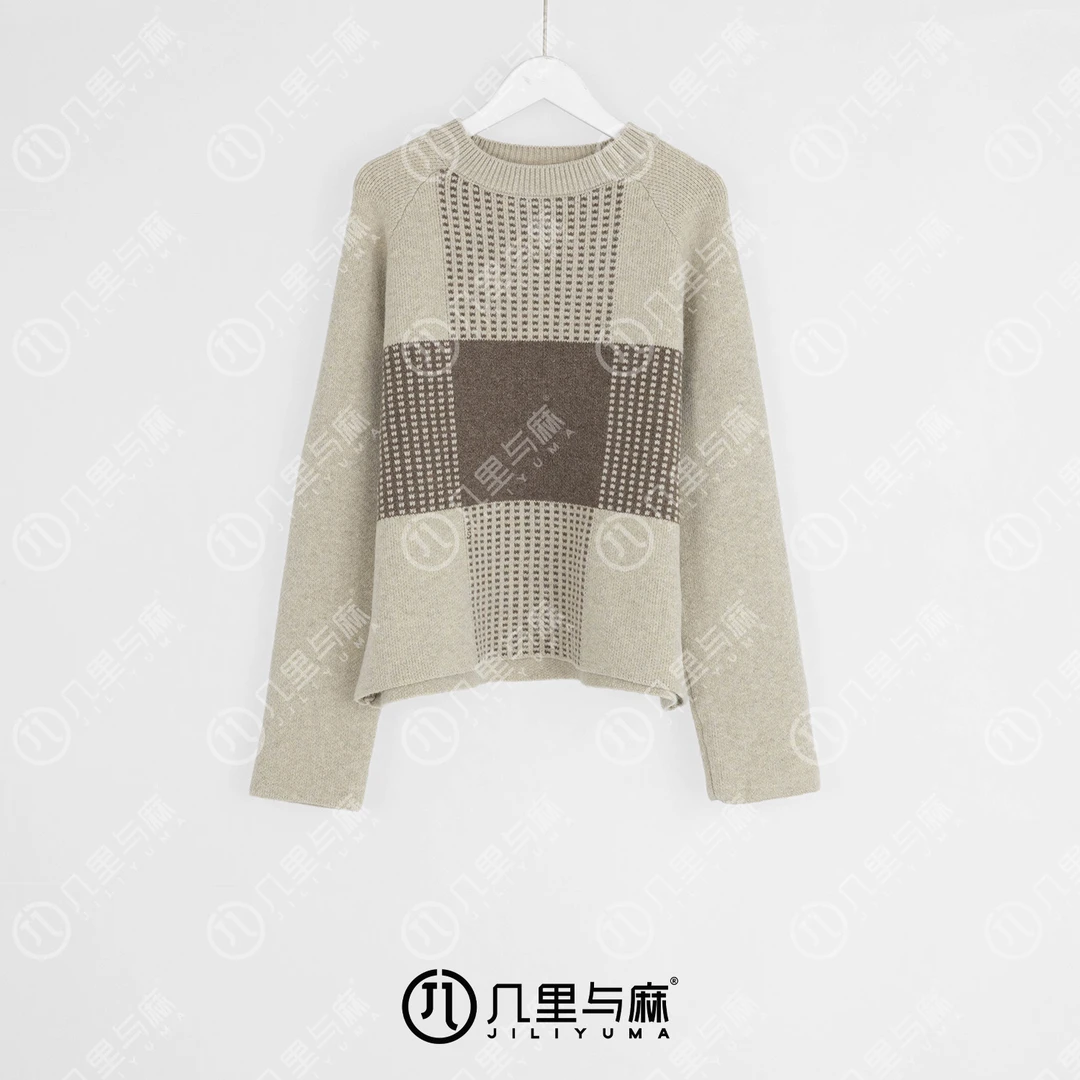 （几里与麻）甘棠-复古文艺T恤针织衫 衣长55 胸围120 1073025