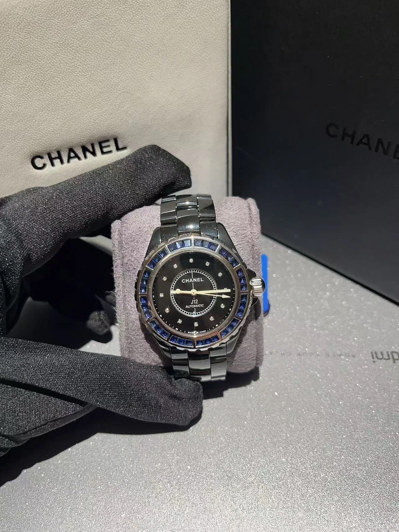 99新 Chanel/香奈儿 38盘J12黑盘后钻机械腕表/梦一专属