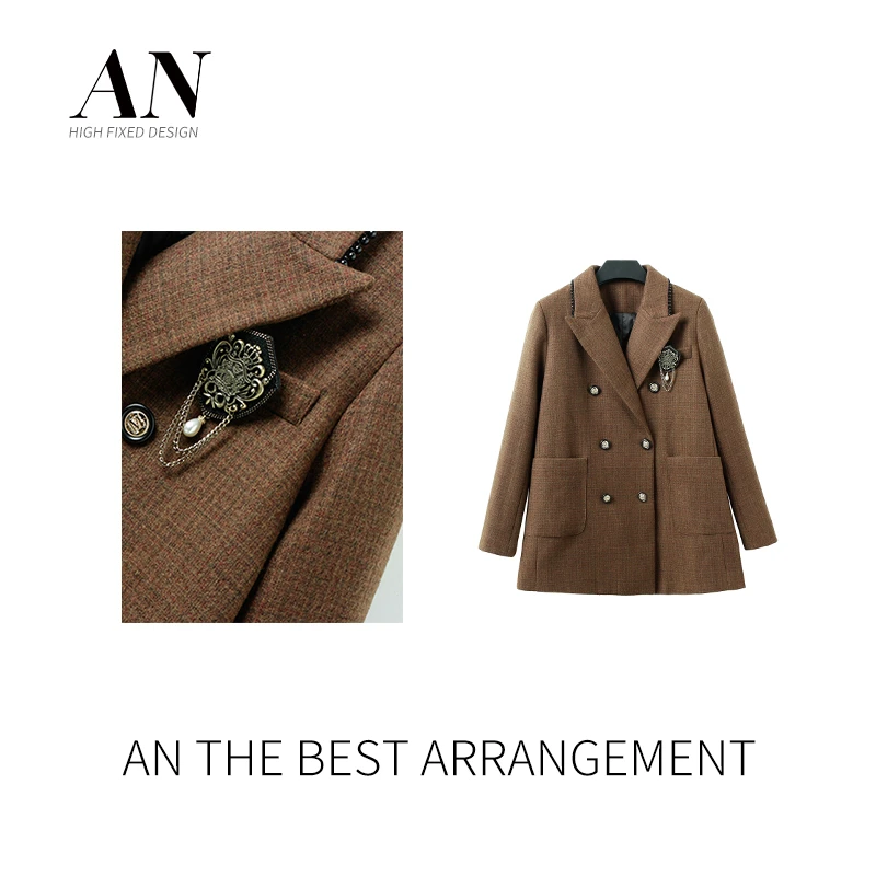 AN高定【凡芯】新款时尚设计师款气质羽绒服外套AW2312001