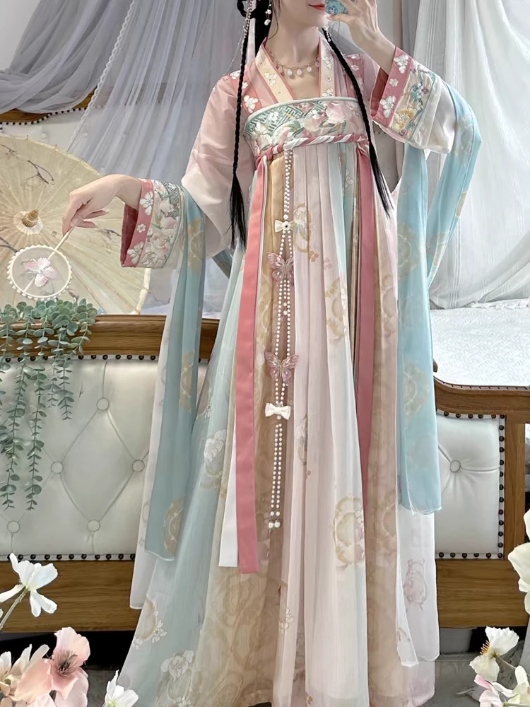 清仓清仓琼露玉浆齐胸汉元素春夏季汉服日常汉元素飘逸仙女