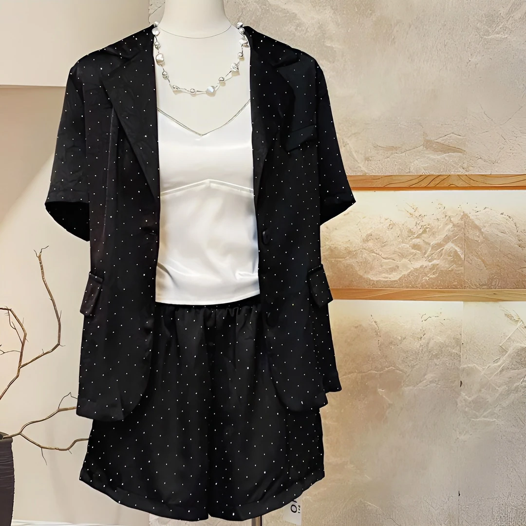 【深圳南油】A00-A54高级穿搭设计师新款时尚显瘦套装夏季薄款黑色