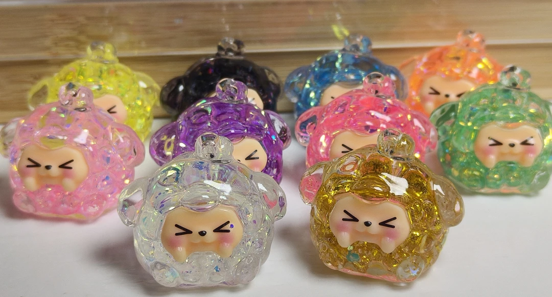 迷你福气团子【干花，奶豆，脆啵啵系列】摆件可爱创意老虎礼物钥匙扣