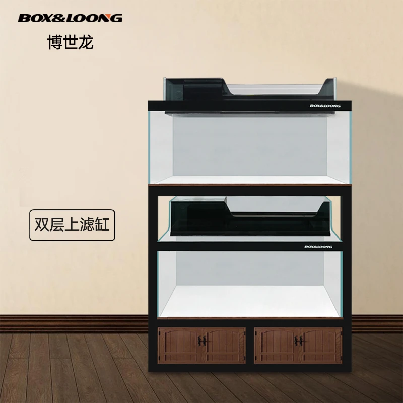 实木上滤鱼缸专业龙缸鱼缸定制