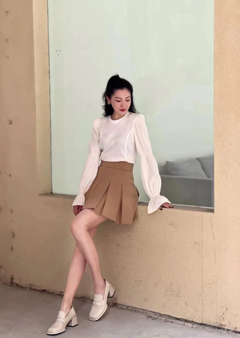 允硕泡泡袖初恋衫349530