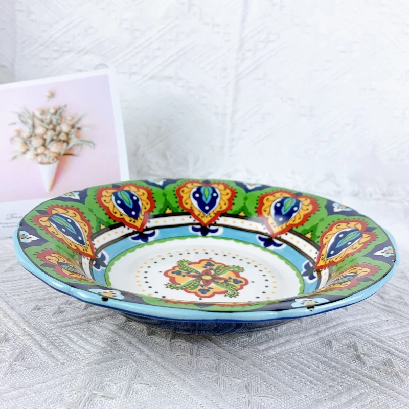 【欧礼】波西系列绿波卡8.5英寸汤盘