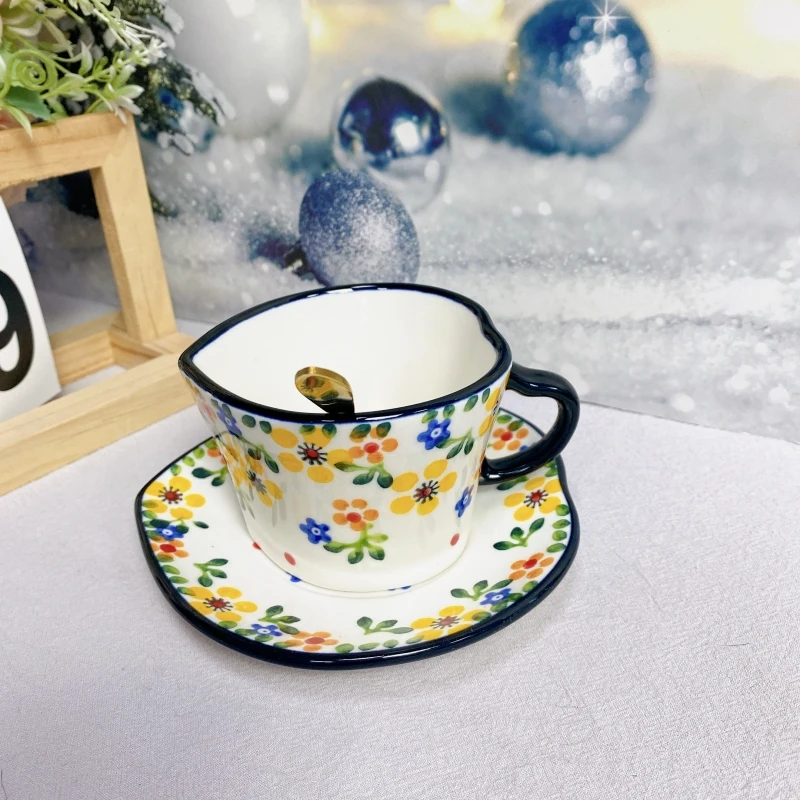 【欧礼】星萤系列心型咖啡杯带心勺