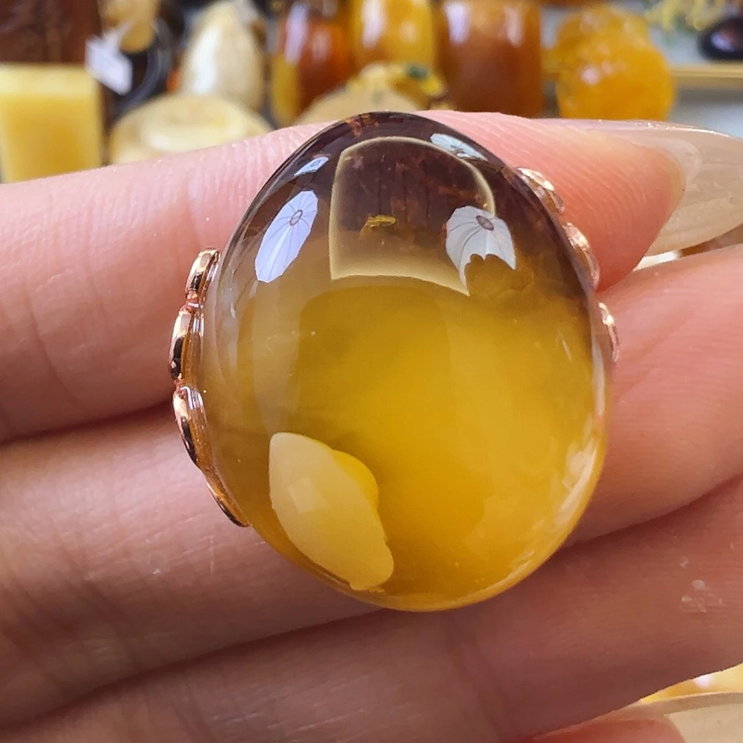 琥珀颈饰未镶嵌蜜蜡
