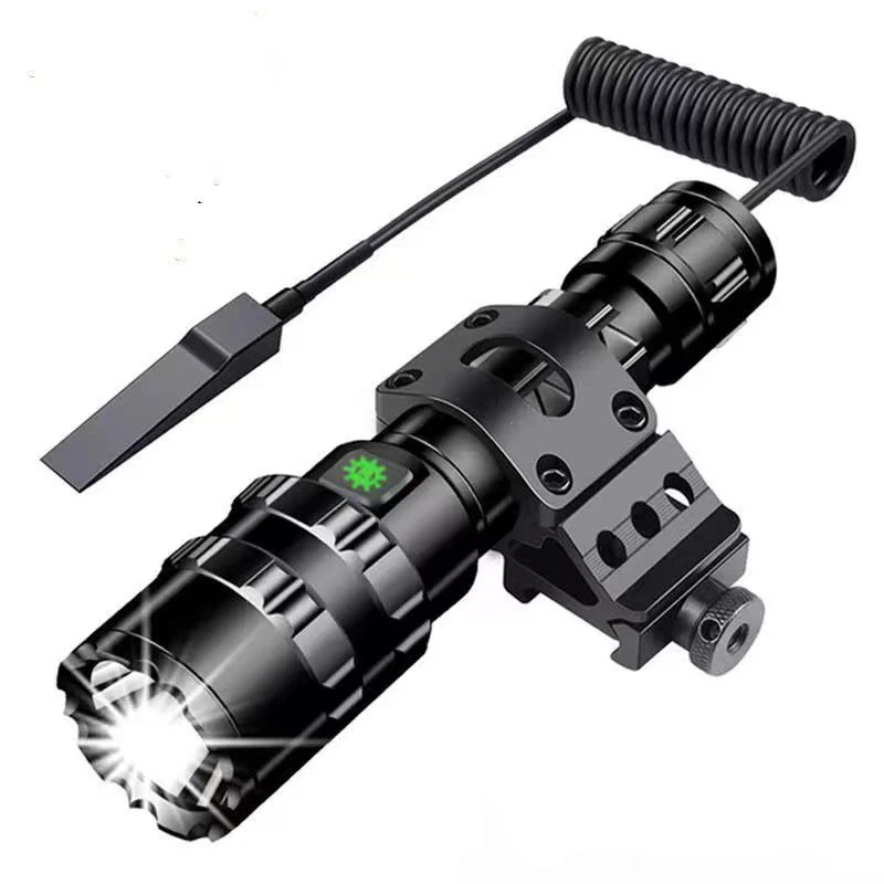 户外战术L2高流明大功率强光手电筒USB充电家用露营LED远射照明灯