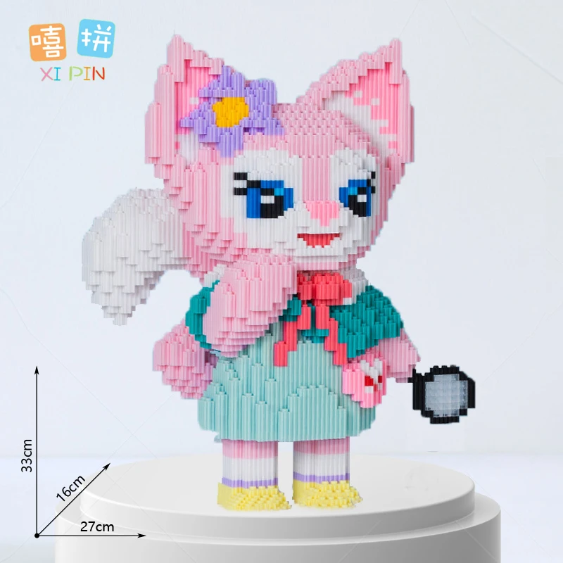 嘻拼玩具迪土尼玲娜系列小颗粒3D立体拼图男女孩益智玩具摆件