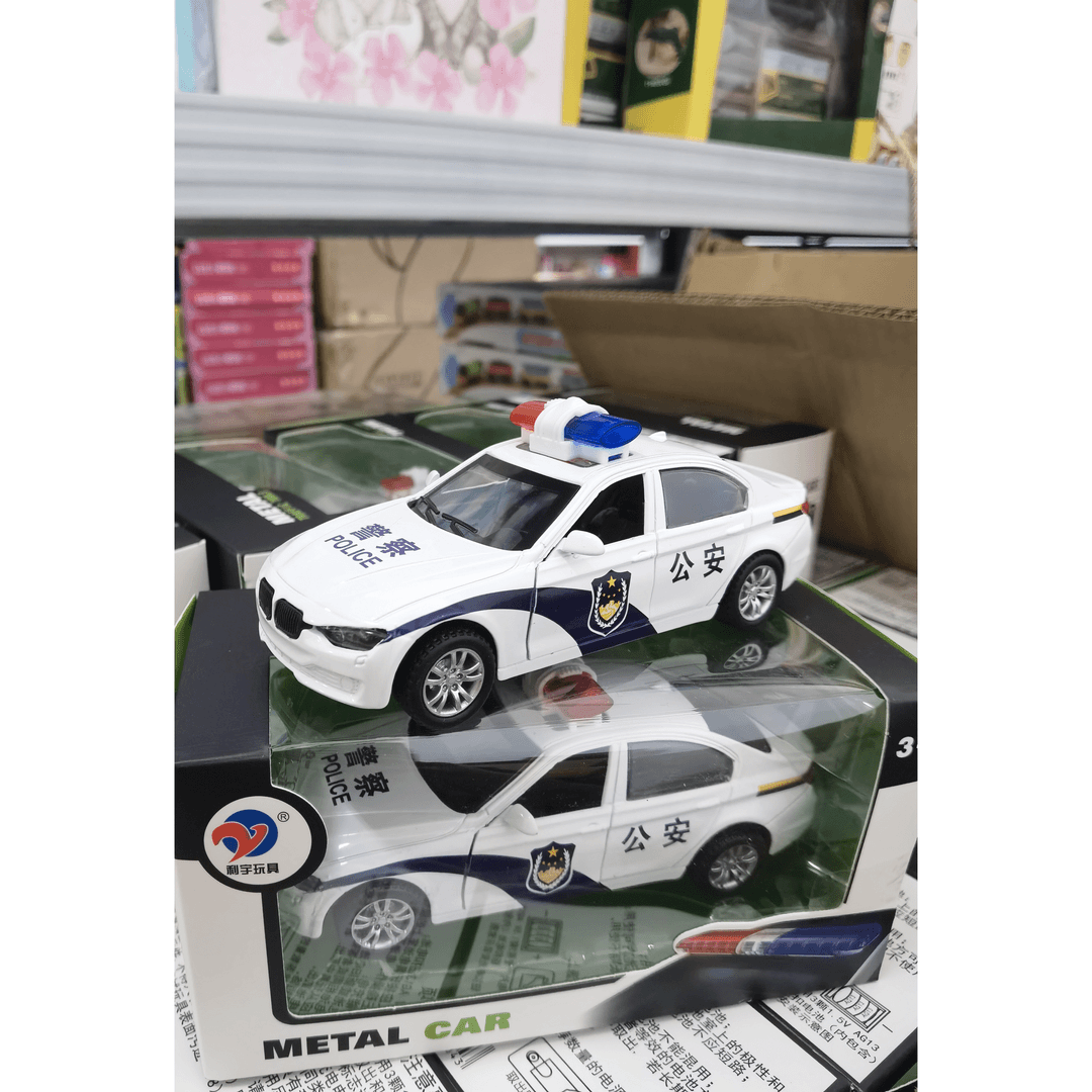 合金声光警车特警车模型车玩具