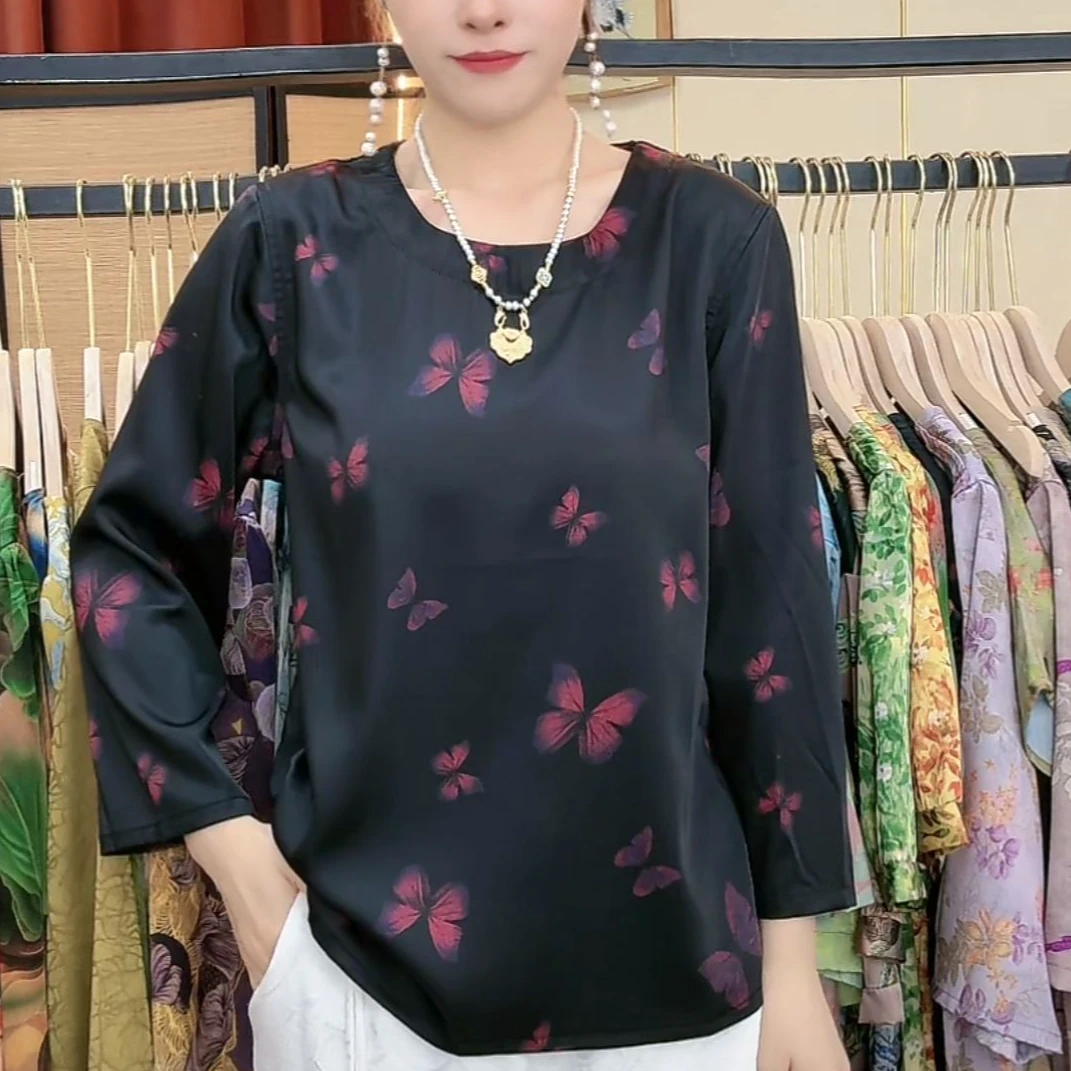 双面穿新中式国风短袖宽松大码百搭夏季显瘦时尚