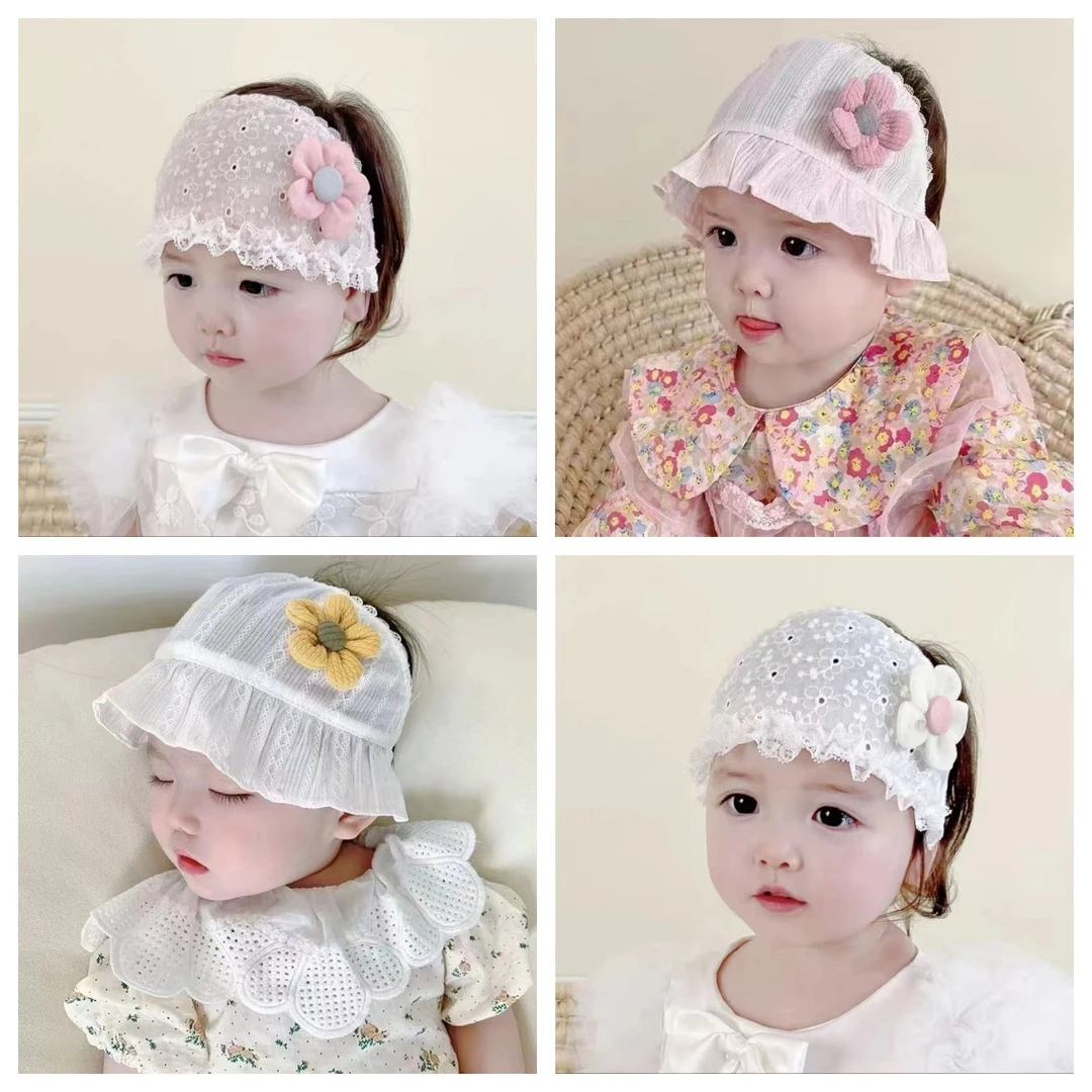 婴儿发带新生儿护囟门帽子男女宝宝款发饰小公主饰防受凉帽D111