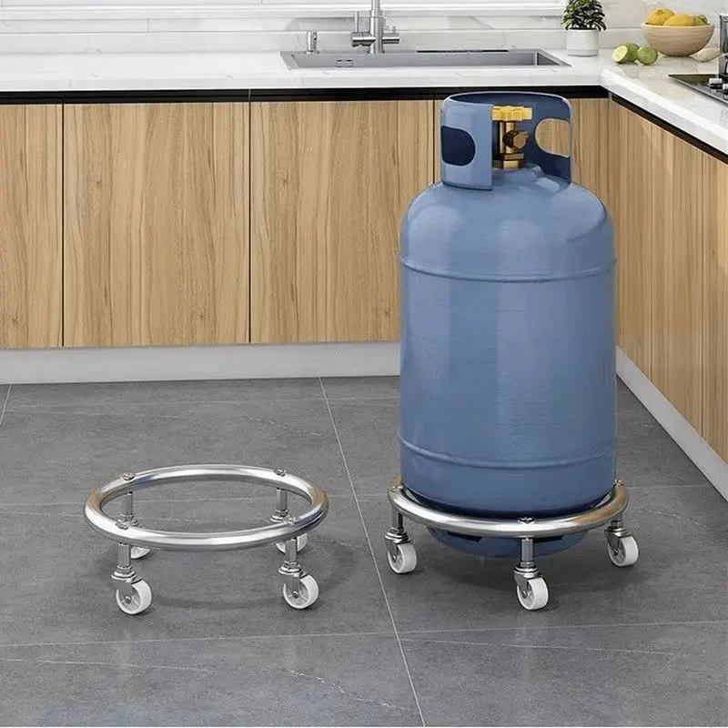 万向轮架子煤气罐底座厨房置物架液化气瓶煤气瓶移动家用托盘D732