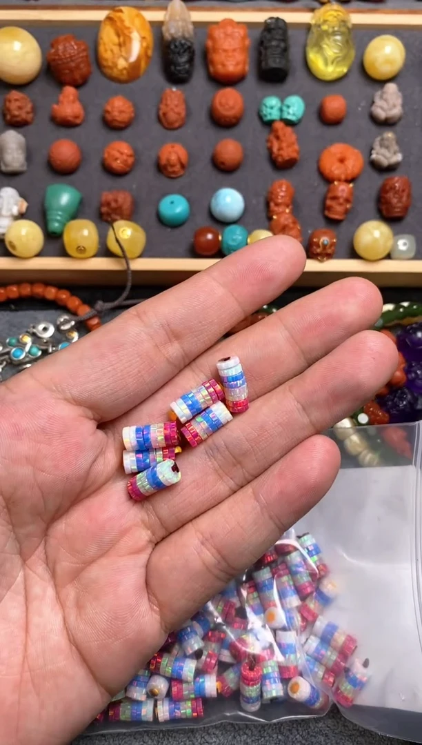 【闪购商品】欧泊珠宝奇石未镶嵌6mm一组八片