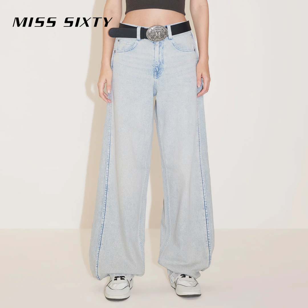 MissSixty牛仔裤女环保丹宁高腰可调节阔腿裤248