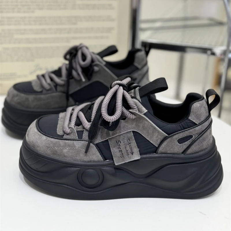 栢香妮正品复古厚底老爹鞋女春秋新款爆款增高显脚小旅游运动鞋