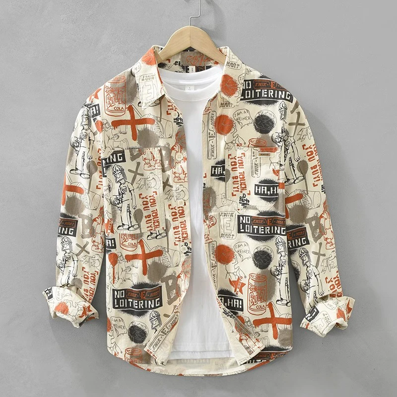 JEEPSPIRIT衫长袖男士潮流外套休闲全棉上衣男