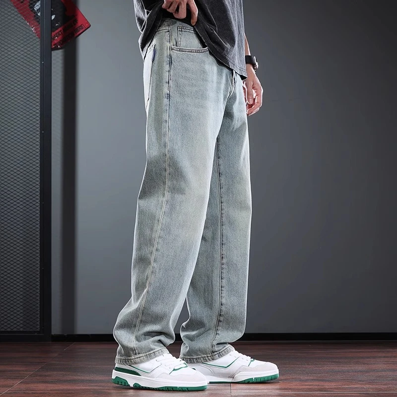 JEEPSPIRIT长裤2024新款浅色美式高街痞帅男裤