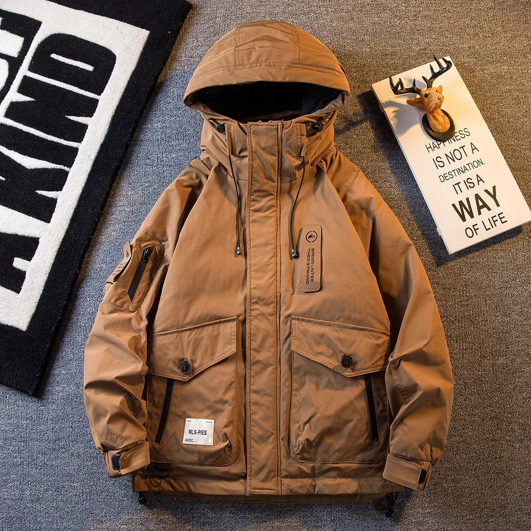 Cebrodz潮牌工装机能风棉服羽绒服男款冬季加厚保暖户外冲锋衣男