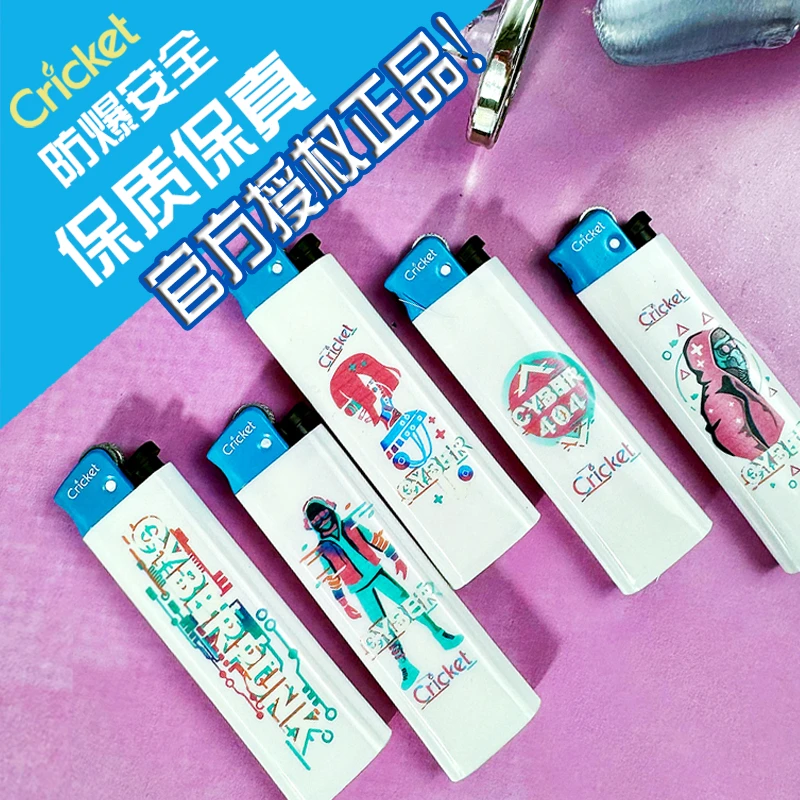 瑞典草蜢Cricket一次性砂轮打火机耐高温防爆批发赛博朋克系列