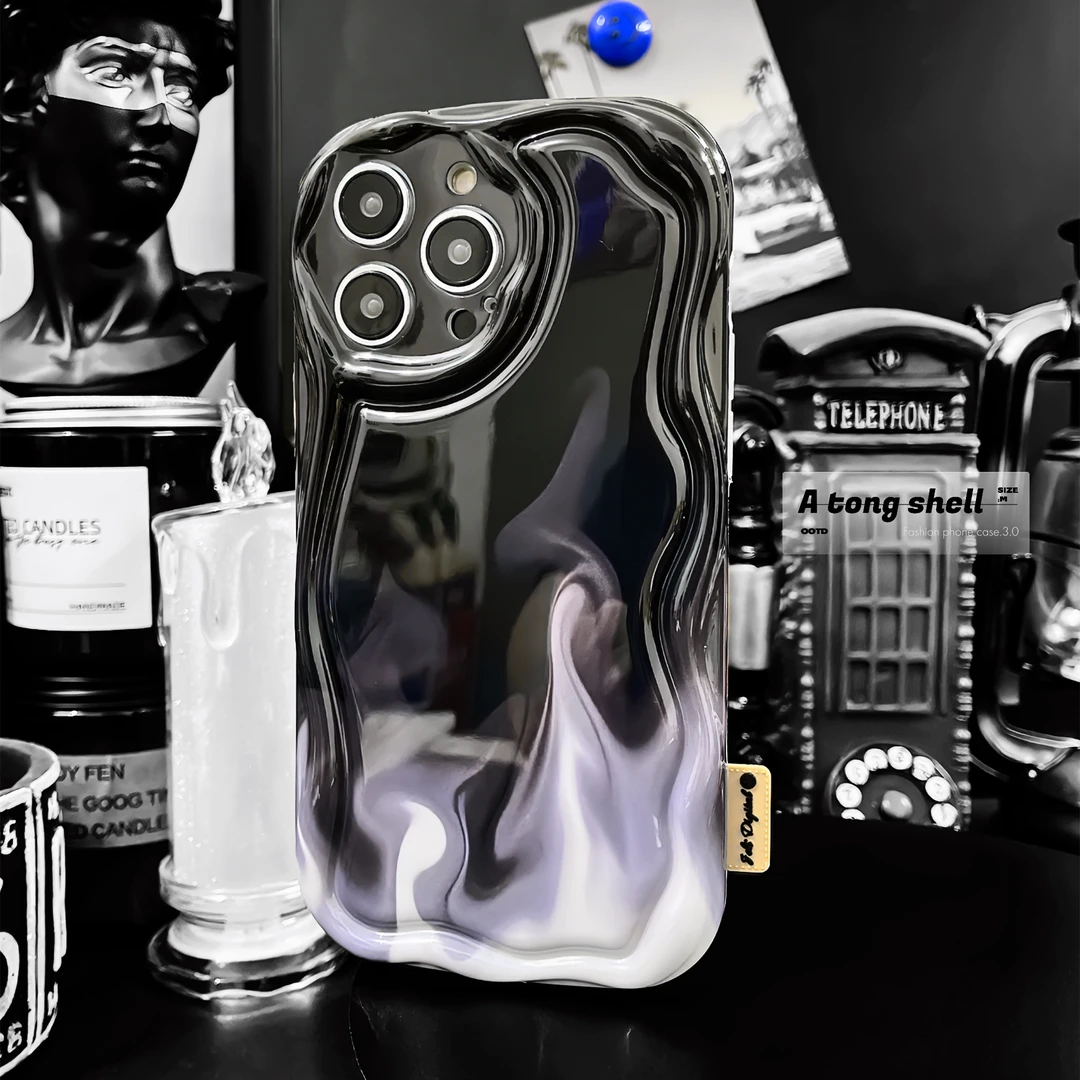 Atongshellins小众高级感烟雾iphone15手机壳13苹果14promax高端