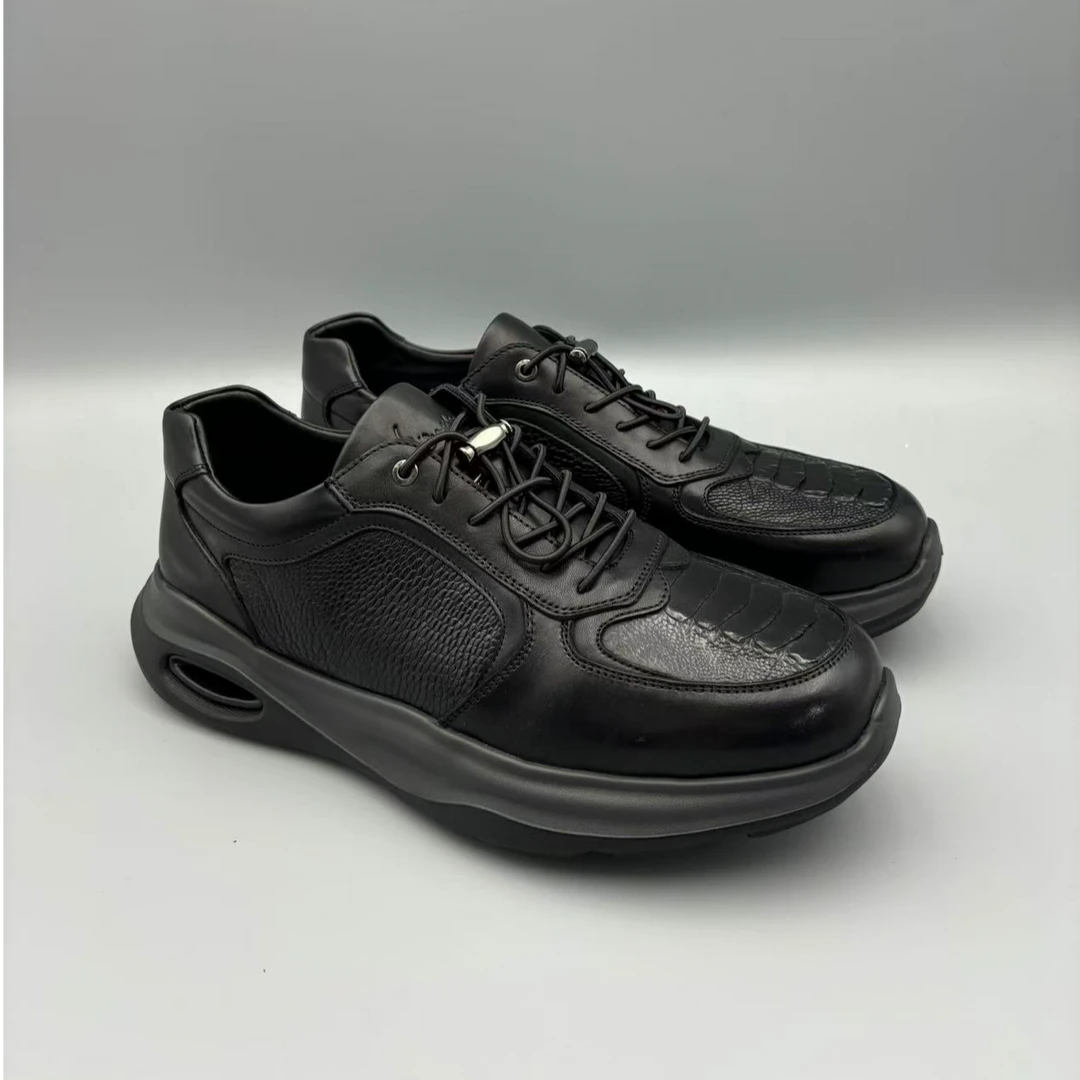 bindu/宾渡高端男鞋春秋2024新款休闲鞋软弹休闲皮鞋232312