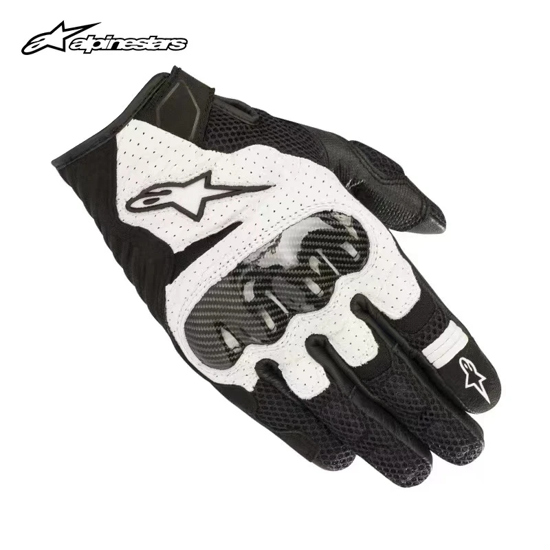 a星alpinestars摩托车骑行手套夏季机车骑士装备皮手套SMX-1 v2
