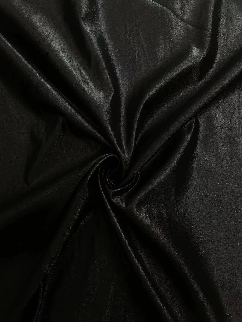 黑底压花珠光缎秋冬面料（不支持7天无理由）