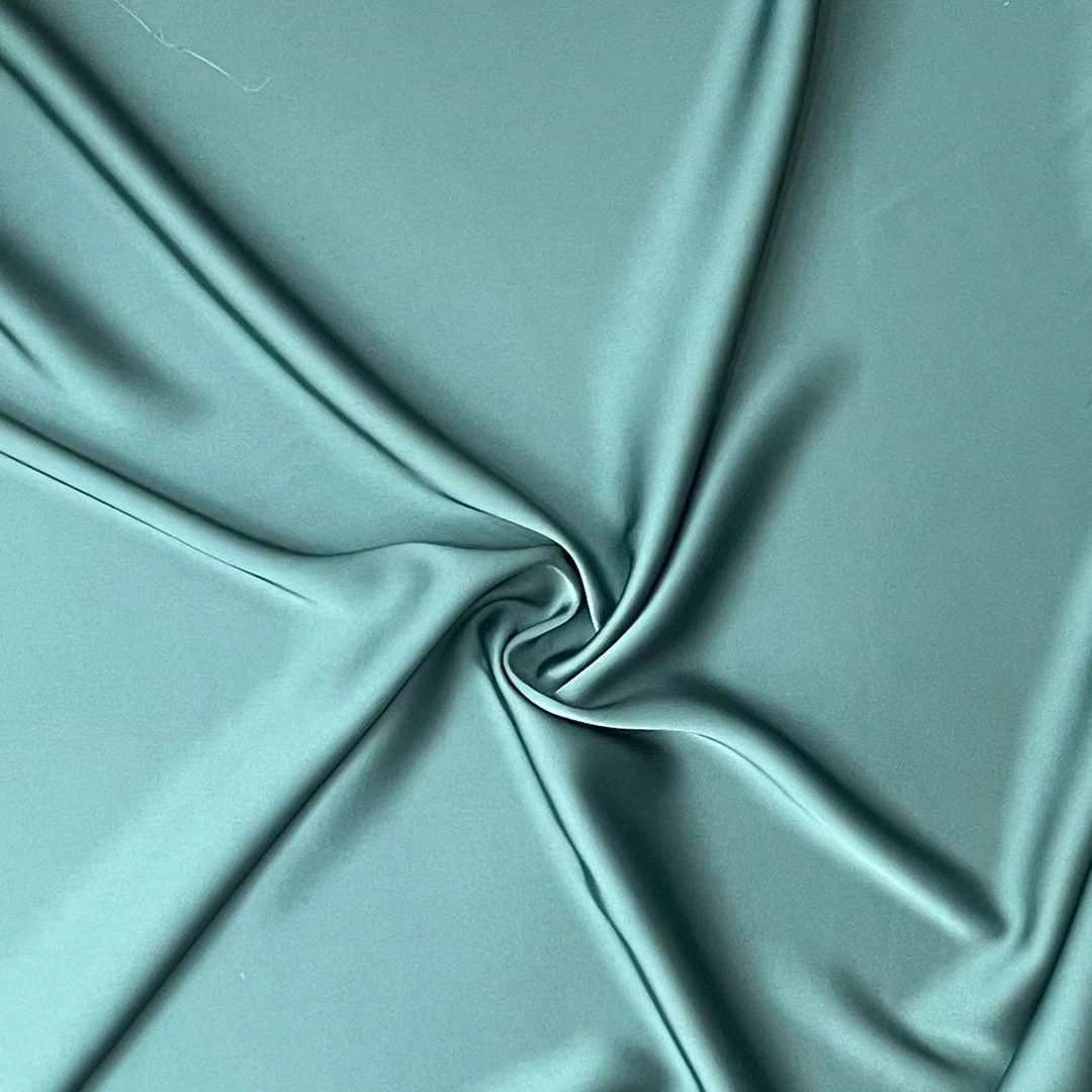 墨绿色醋酸缎面弹力时尚面料（不支持7天无理由）