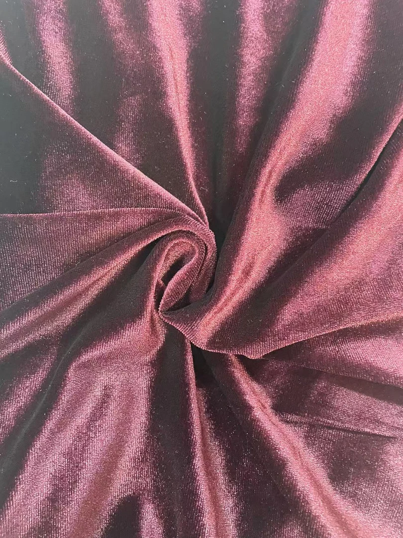 车厘子红金丝绒时尚面料（不支持7天无理由）