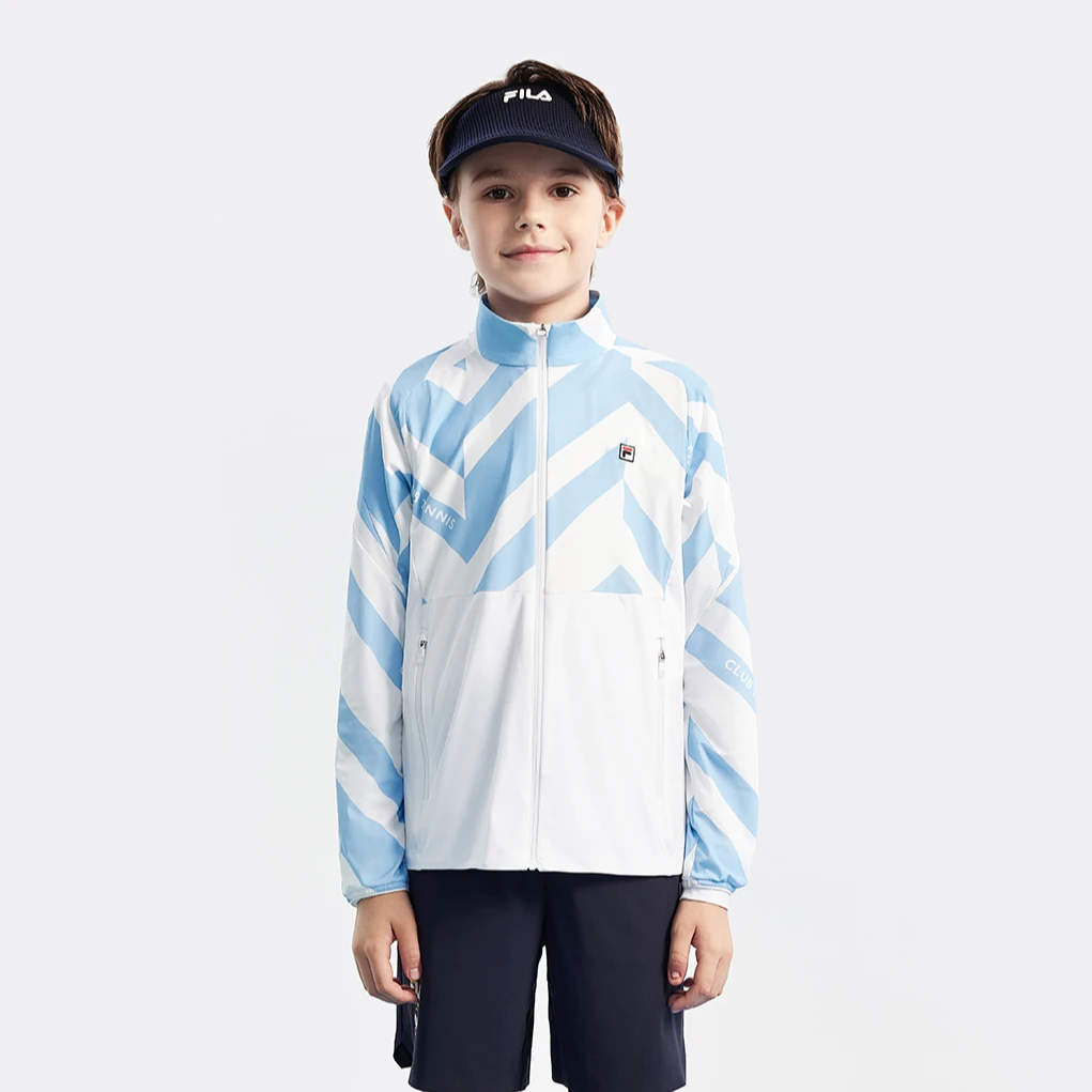 【立领有型长袖】FILA斐乐儿童时尚男大童轻薄宽松百搭速干运动外套
