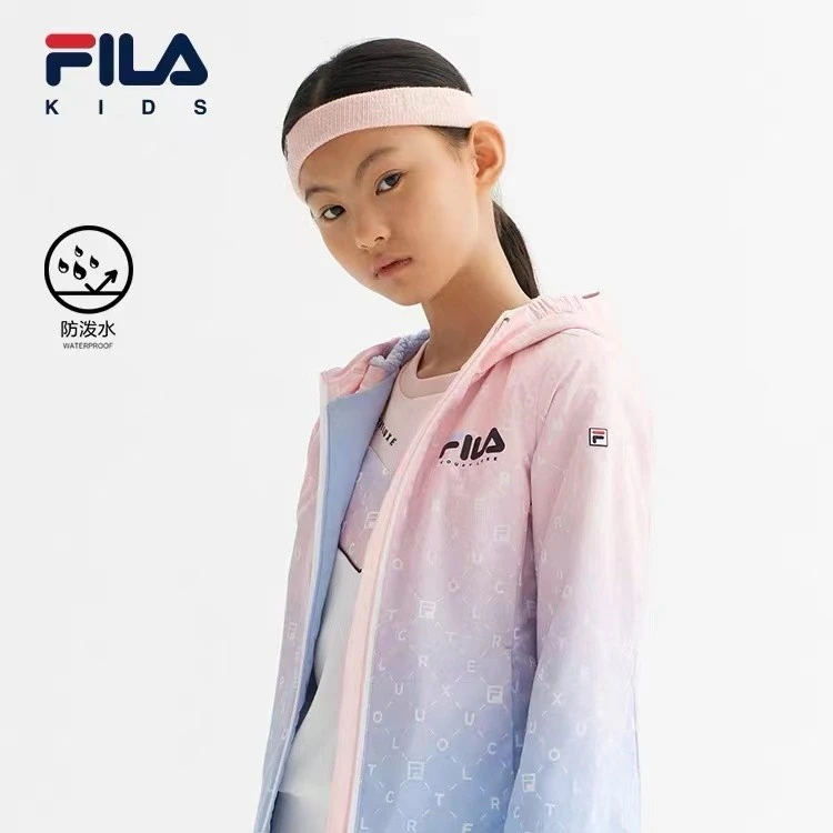 FILA 斐乐儿童网球系列新款女中大童时尚生活梭织外套K12G313707F