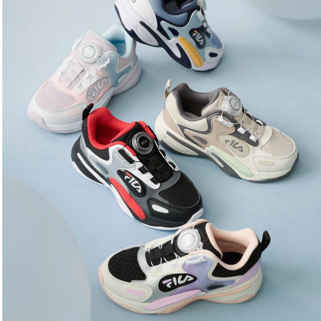 【鲸鱼鞋】Fila斐乐儿童运动鞋春秋小童舒适透气跑步鞋K14B441101
